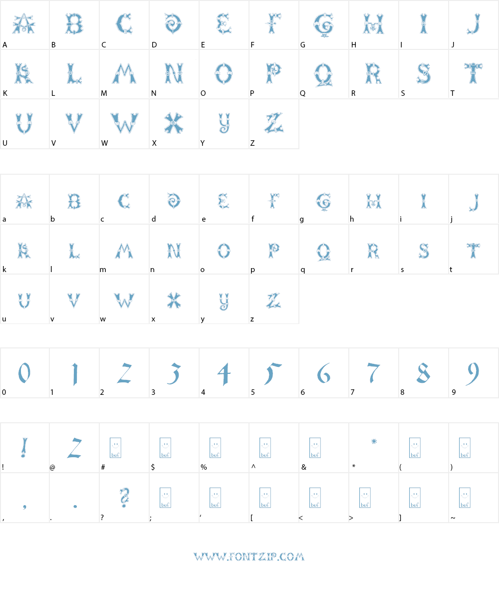 bu Hominis Cassiterinus Font Character